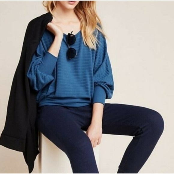 Anthropologie Tops - Anthropologie Dolman Sleeve Ribbed Sweater Small